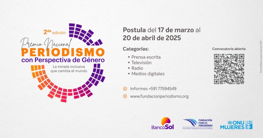 Lanzan convocatoria del Premio Nacional de Periodismo con Perspectiva de Género 2025 para promover la igualdad y el empoderamiento económico de las mujeres