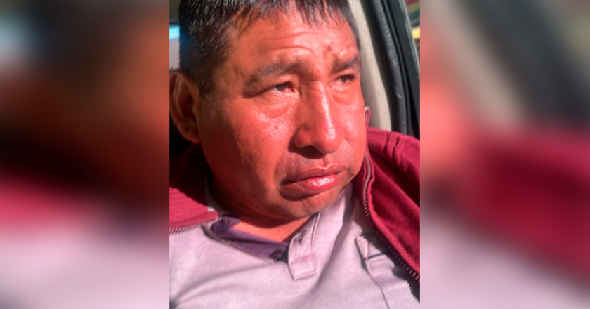 Ponciano Santos es aprehendido en durante la marcha ‘evista’ en el centro paceño