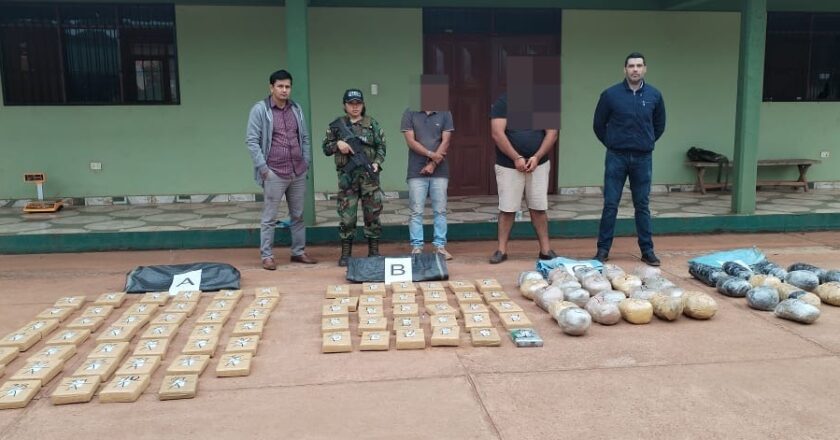 Fiscalía investiga a dos sujetos encontrados con más de 108 kilos de marihuana en Riberalta