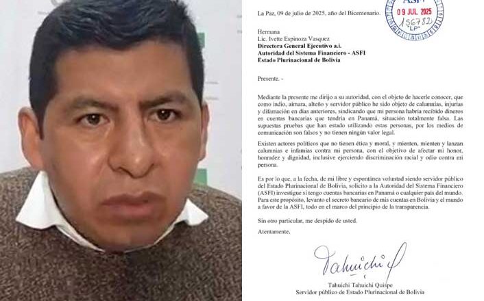 Vocal Tahuichi solicita ser investigado si tiene cuentas en Panamá y si recibió transferencias