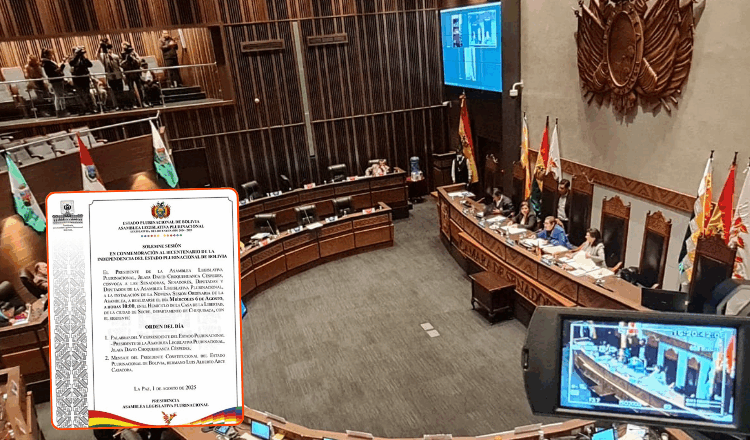 Asamblea convoca sesión solemne por el Bicentenario en Sucre